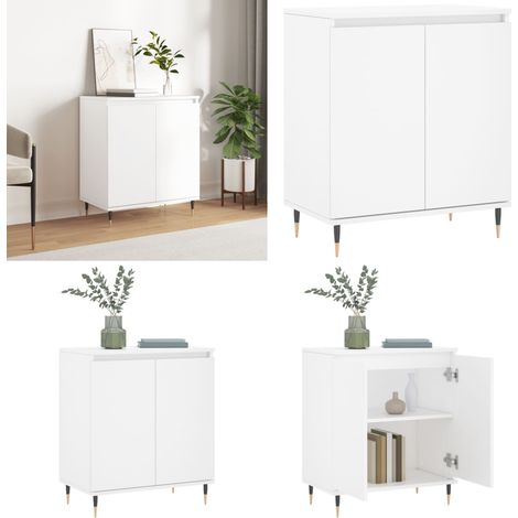 Sideboard Weiß 60x35x70 cm Holzwerkstoff - Holzwerkstoff - Beistelltisch (1/5)
