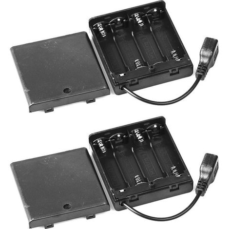 Adaptateur USB pour guirlande lumineuse alimentée par piles 2A à 4 emplacements avec conception commutable