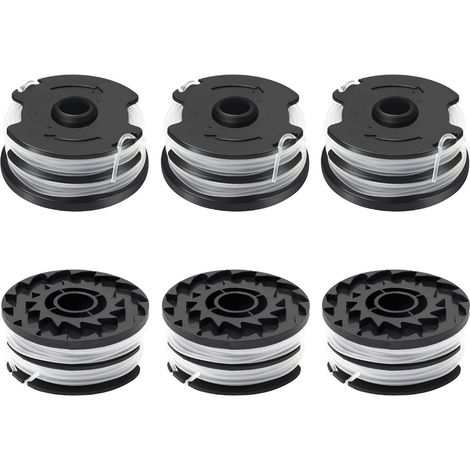 Spulen mit Faden, passend für Parkside TLP-01, Ersatztrimmer für Parkside PRTA 20-Li C3, A1, B1, B2, PRT 550 A1, A2, A3, A5, B6, PRT 300 A1, Ø1,6 mm, 10 m Länge (6 Spulen)