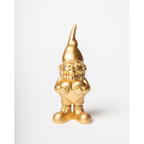 Estatua decorativa - BLOGO DESIGN - Blogo - Color oro - Dimensiones 5x12 cm - Estilo contemporáneo