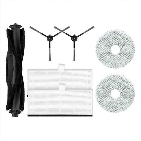 Lot de 7 pièces de rechange pour aspirateur robot Proscenic M9 : brosse latérale principale, filtre HEPA, serpillière C (1/5)