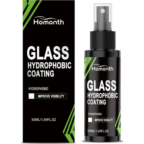 Hydrophobe Beschichtung für die Autoglasreinigung und -pflege – hydrophob, wasserabweisend, schmutzabweisend, klare Sicht – 50 ml -- BIEMMEDUE (1/5)