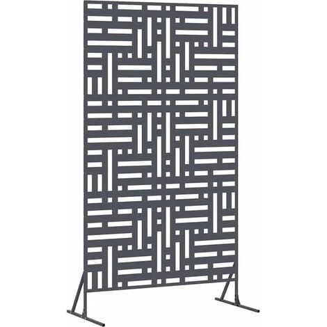 Paravent, gris anthracite, 100 x 50 x 180 cm, acier.