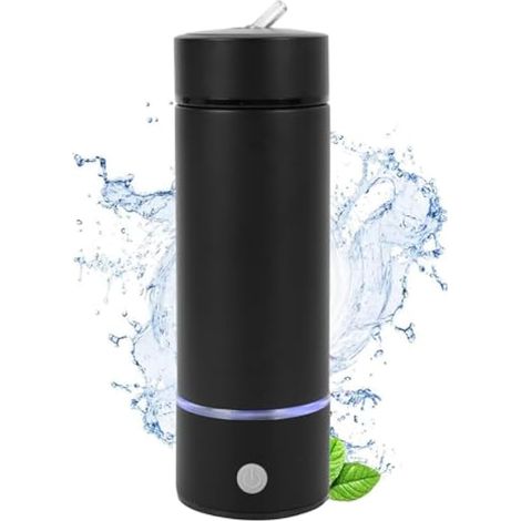 Ioniseur d'eau hydrogène, portable, bouteille d'eau riche en hydrogène, générateur d'hydrogène en acier inoxydable 420 ml, recharge USB, bouteille d'eau hydrogène, gourde (1/5)