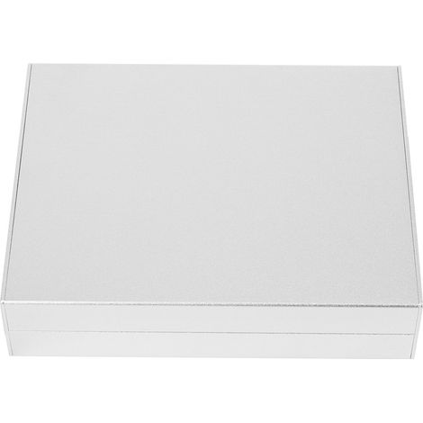 Aluminiumgehäuse, geteilte Leiterplatte, Wärmeableitung, abgeschirmter Elektrokasten, 33 x 114 x 140 mm, satiniertes Silber, flach (1/5)