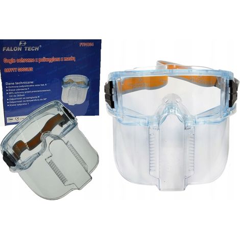 Gafas de seguridad anti-salpicaduras con m谩scara protectora para esmerilado (1/5)