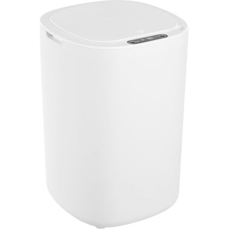 Poubelle intelligente à capteur 12 l - Ouverture automatique sans contact - IPX3 étanche - Blanc - Pour salle de bain et cuisine - En polypropylène + ABS - 20 × 20 × 30,5 cm (1/5)