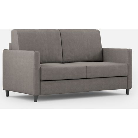 Canapé droit moderne italien tissu gris Korane - 3 tailles-Taille 138 cm (1/5)