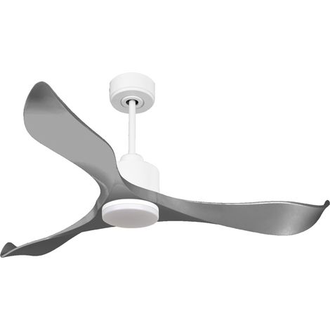 Ventilatore da soffitto Reversibile Termostato Dimmabile Wifi Motore CC Tetti inclinati Telecomando Luce a tre toni Memoria PURLINE TrawanganD132C03LED64935