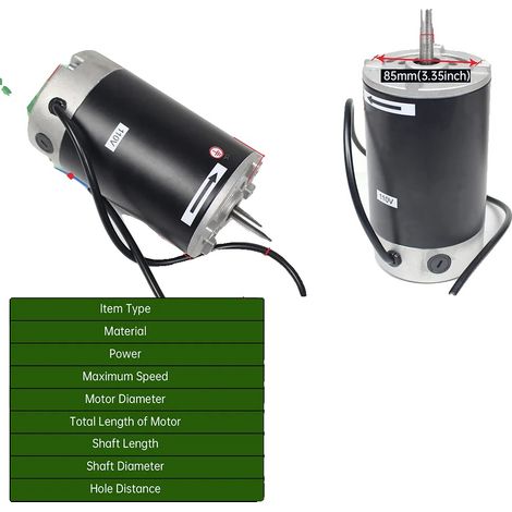 Motor para mini torno, 6000 RPM, construcción metálica, 750 W, 220 V (1/2)