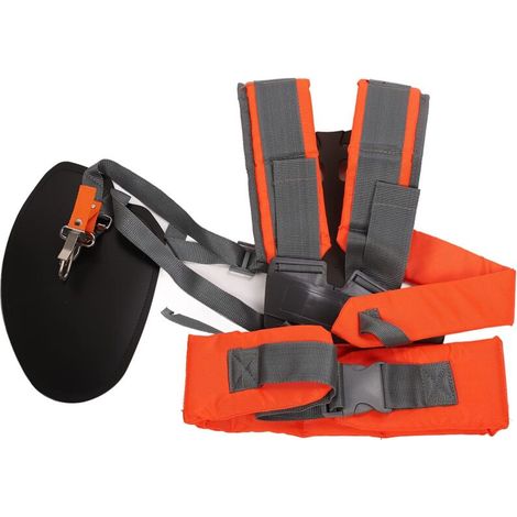 Ceinture Rembourrée Confortable Double Bandoulière, Bandoulière pour Coupe-Bordures Lueur Réglable Flexible Nylon Tissu  Sangle de Harnais pour Débroussailleuse (1/5)
