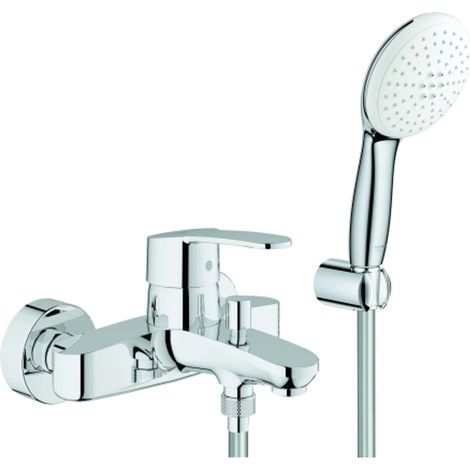 GROHE Miscelatore monocomando per vasca Eurostyle C 252752 con set di supporto a muro cromo, 25275002