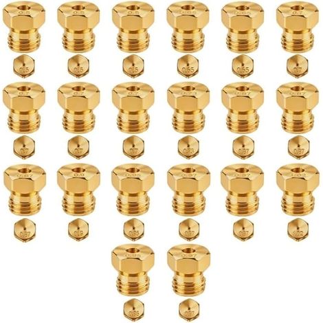 20 pièces Gicleur gaz Butane Universels,Jeu de Conversion pour GPL pour Gazinière 11 Diamètres (0.5mm à 1.35mm) pour Cuisinière et Plaque de Cuisson,Bouteille Gicleur Brûleur (1/5)