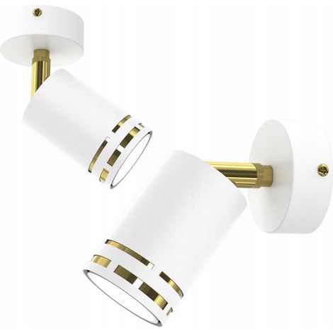 Wandleuchte Deckenleuchte Weiß Gold Bewegliche LED GX53 Polnische Lampe