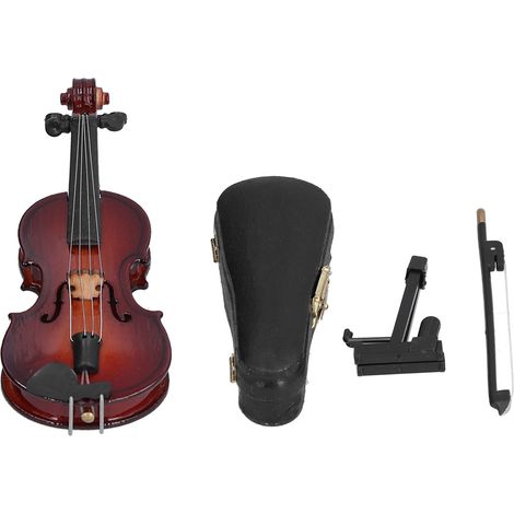 Violon Miniature Décoratif Artisanal pour Décoration de Bureau ou Salon (1/5)