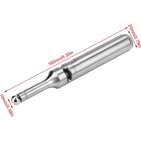 Le détecteur de bord photoélectrique possède une tige centrale avec une grande extrémité de 20 mm et une petite extrémité de 10 mm, pour une longueur totale de 160 mm. (1/5)