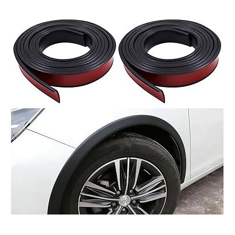 Car Wheel Arch Trim, 5ft x 1.38" Rubber Eyebrow Protector Anti Collision Tape for Sedan Van SUV (1/5)