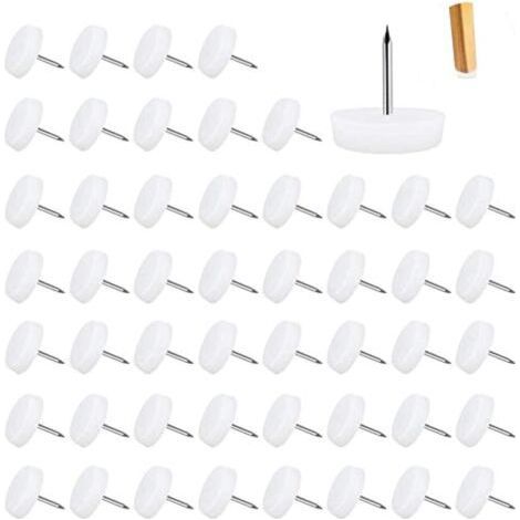 50 pieces furniture sliding nails, sliding glides with nails, furniture glides, round, diameter 17 mm, protect chair and table legs (1/5)
