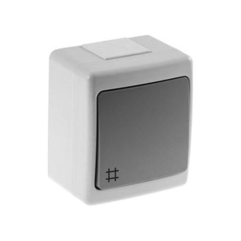 Einzelner hermetischer Beta-Schalter, Kreuz, grau, IP44 /D.3610WK/