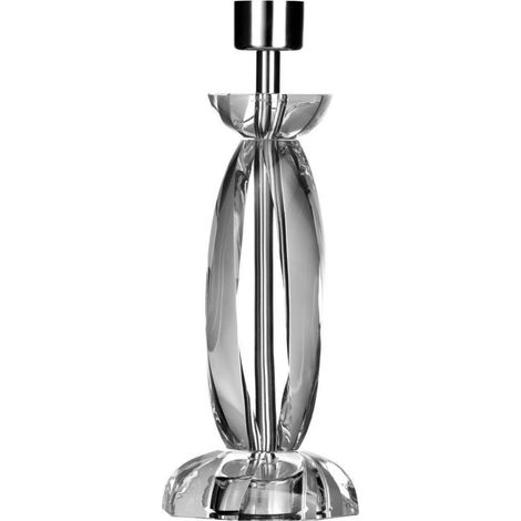 Premier Housewares Large Silver Crystal Lamp Base Only Contemporary Bases With Shiny Finish For Bedroom / Living Room / Hallways / Lamp Base For Table 13 x 37 x 13