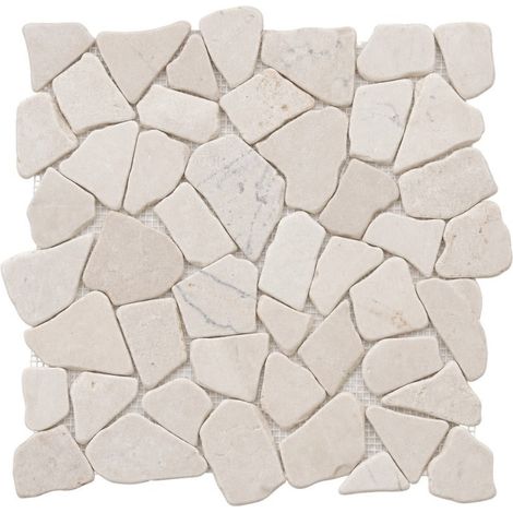 Mosaïque sol et mur Paladiane Marbre Blanc - 30x30 cm - Paquets de 0.81 m² - Ti'ma Stone (1/5)