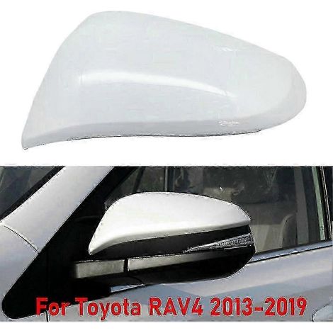 unidad de cubierta blanca para espejo retrovisor izquierdo del coche, accesorios para Toyota Rav4 2013-2019, lado izquierdo del espejo retrovisor (（）)