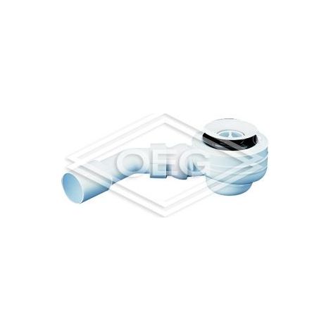 Décharge douche pour diamètre 52 mm 821/50F plastique - sans couvercle avec coude