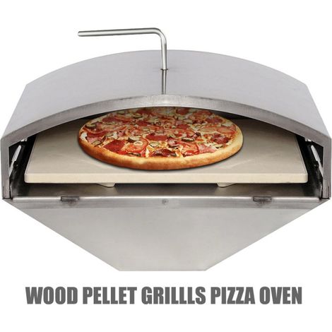 Gril à granulés de bois GMG, pierre à pizza, compatible avec les grilles de four à granulés Green Mountain à haut rendement thermique (1/5)