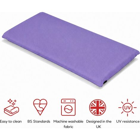 SP 2 Seater Bench Pad Cushion - L116 x W48 x H6 cm - Plum