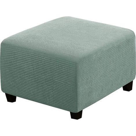 Housse de tabouret carrée élastique pour tabouret de rangement et repose-pieds (vert pin) (1/5)