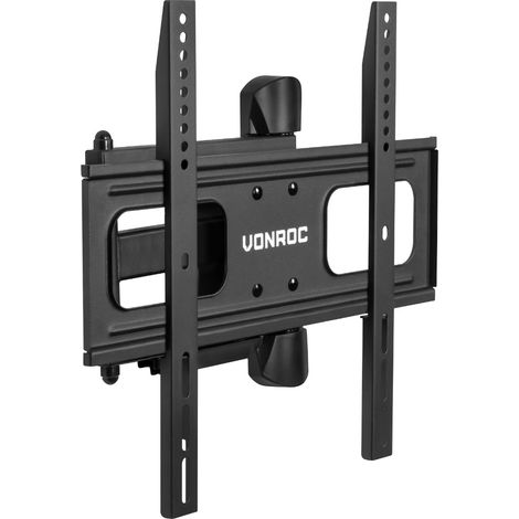 Vonroc – Support TV mural orientable universel 32 à 75 pouces – Charge max 50 kg – Inclinaison 30° – Rotation 180° – Matériel de montage inclus