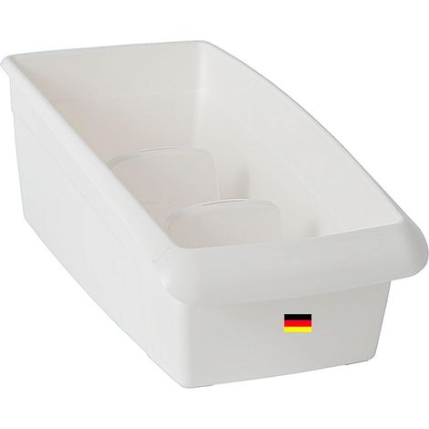 Boîte à soupe Novaliv, grand tiroir de rangement pour cuisine - 25 x 16 cm, boîte de rangement blanche pour épices - Système d'organisation pour