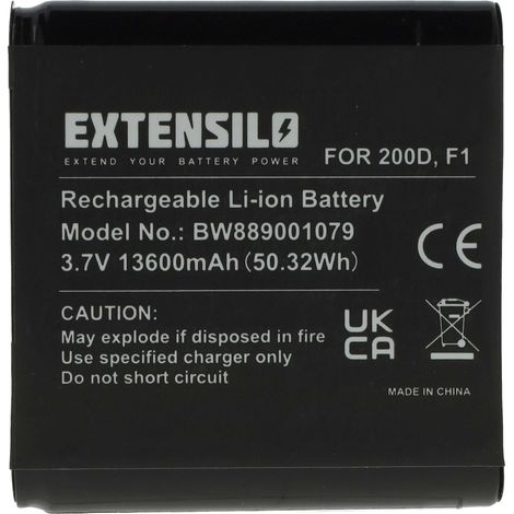 EXTENSILO Battery compatible with Pure Jongo S3, S3X, S340b Digital Radio (13600 mAh, 3.7 V, Li-Ion)