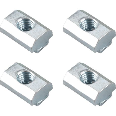 20pcs Écrou coulissant standard Écrou à glissière en T en acier au carbone galvanisé pour les accessoires de profilés en aluminium T-Nut Typ 40 M8 (1/5)