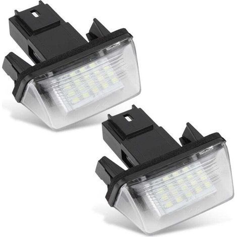 Kennzeichenbeleuchtung für Citroën C3 C4 C5 II BERLINGO SAXO '00 XSARA Peugeot 206 207 407 406 306 307 308 5008 Partner M59/B9/M49, 18 LED-Kennzeichenleuchten (1/5)
