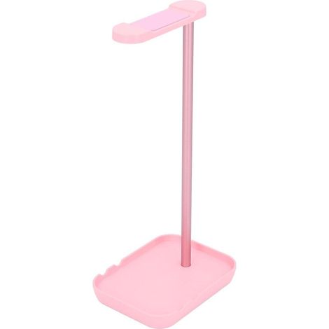 Headset-Ständer – Kopfhörerhalter – Schreibtischorganisation – Stabiler, beschwerter Fuß – Universell passend – Pink (1/5)