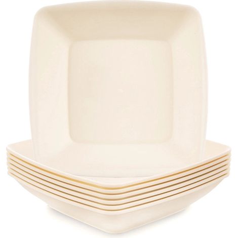Plastic Soup Bowls, Cream, 17.5 cm, 500 ml, Set of 6 (1/5)