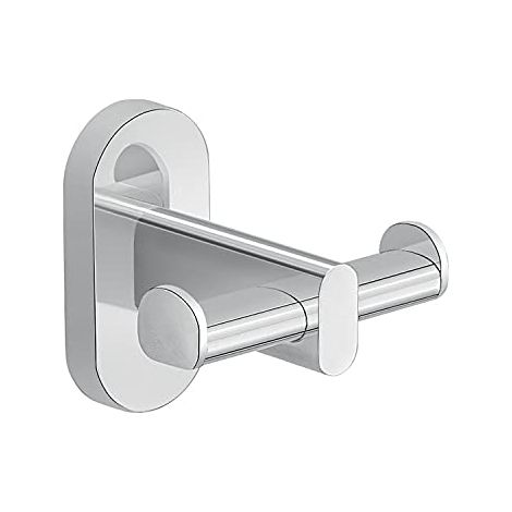 Appendiabiti doppio da muro in acciaio inox e Cromall 5326 Gedy serie FEBO Cromato (1/4)