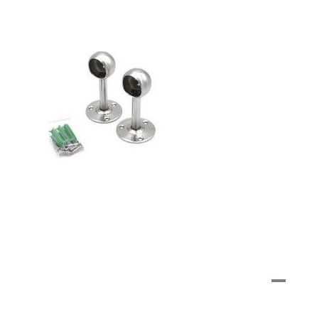 Piece Adjustable Curtain Rod Bracket Brushed Stainless Steel Ceiling Mount Bracket with 6 Screws For Shower Curtain Wardrobe