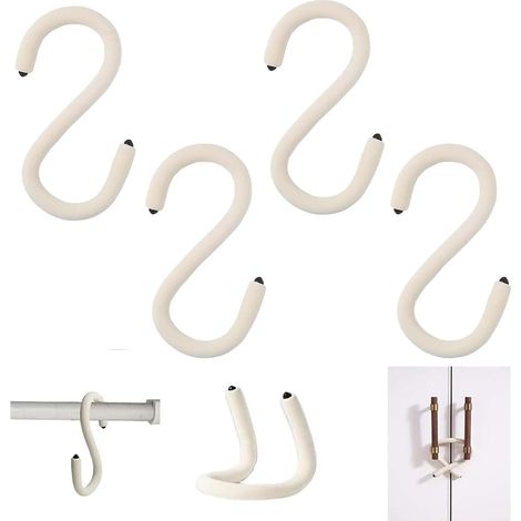 Ganci a S flessibili per appendere oggetti supporti flessibili con ganci a S adatti per garage, armadi, piante e porta bastoni (confezione da 4) (1/5)