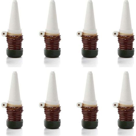 Système d'arrosage automatique goutte à goutte avec sondes auto-céramiques Pointes de plantes d'intérieur pour arroser bonsaï, plantes, fleurs par , Lot de 8