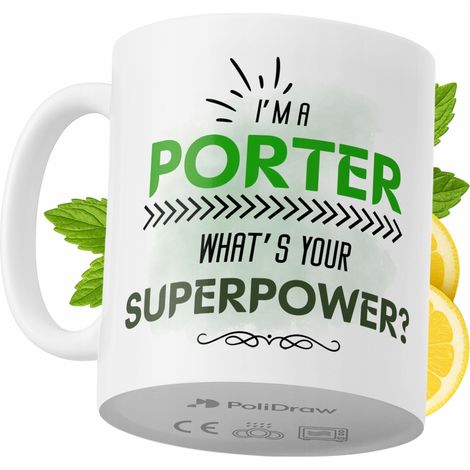Taza para un Porter Divertida Taza de Café/Té con Diseño Gráfico y Texto Divertido Taza para Cumpleaños, Onomásticas, Días Festivos Taza Premium para Ocasiones Especiales para el Hogar, la Oficina, el (1/5)