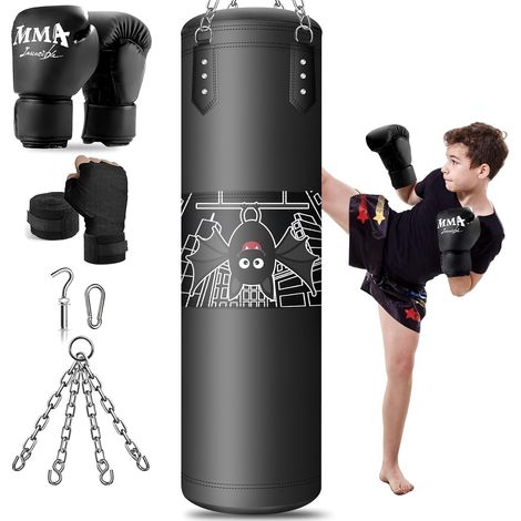 Sac de Boxe pour Enfants avec Gants de Boxe (1/5)