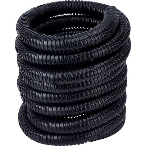 25mm Conduit Métallique Noir en PVC Conduit en Acier Galvanisé Métallique Flexible Gaine Tubulaire pour Câblage Automobile Domestique de Bureau et Industriel des Câbles, 5m (1/5)