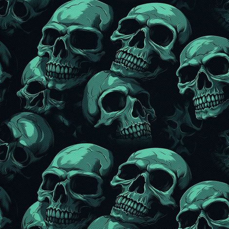 Tela decorativa para exteriores Oxford - Motivo de calavera I DX4837 (1/5)