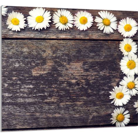 GLASPLATTE FÜR KÜCHE 65x60 Holz