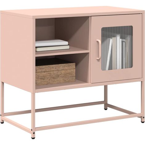 TV-Schrank Rosa 68x39x60,5 cm Stahl
