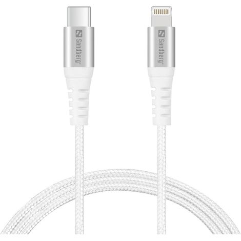Sandberg 136-25 Cable Lightning MFI, 1 Metros, Alta Resistencia