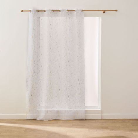 Rideau Voilage à Œillets "Angeline" 140x240cm Blanc (1/5)