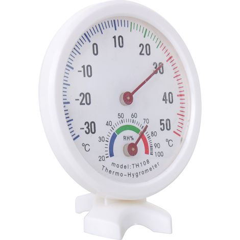 Thermomètre hygromètre analogique intérieur, plage de température -30 à 50 °C, mesure précise de la température et de l'humidité ambiante (1/4)